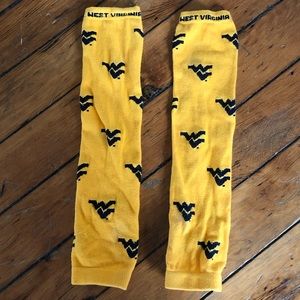 West Virginia University WVU - Knitted Leg-warmers